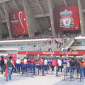 fans flowing in three hours before the game